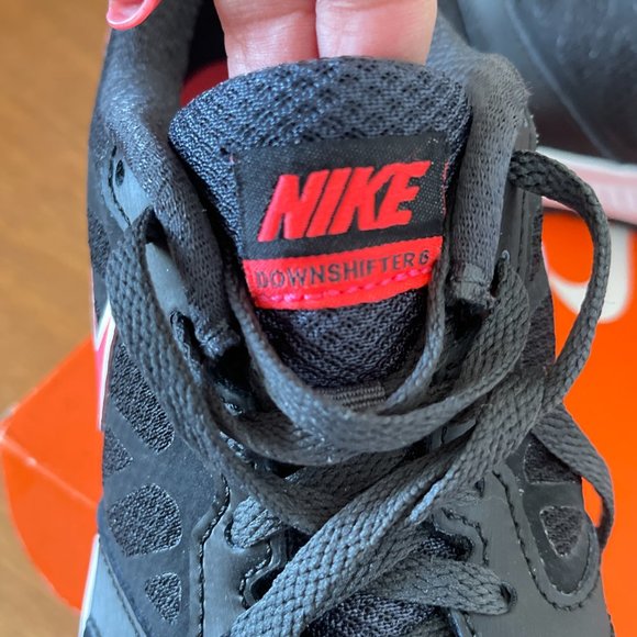 New Nike 6 Downshifter 6 Black White Hyper Punch Pink Anthracite Shoe In Box - Picture 10 of 12